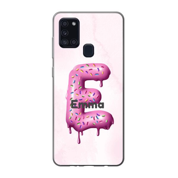 Buchstabe Donut - Personalisierbare Handyhülle