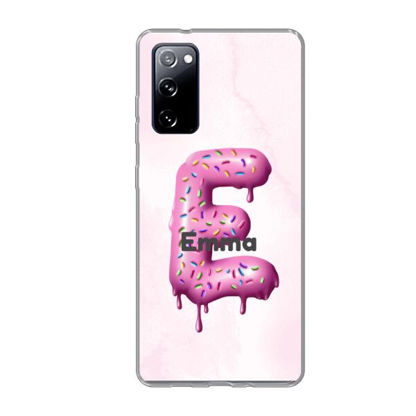 Buchstabe Donut - Personalisierbare Handyhülle