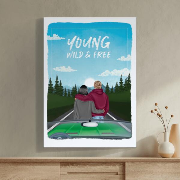 Pärchen Roadtrip - Personalisierbares Poster