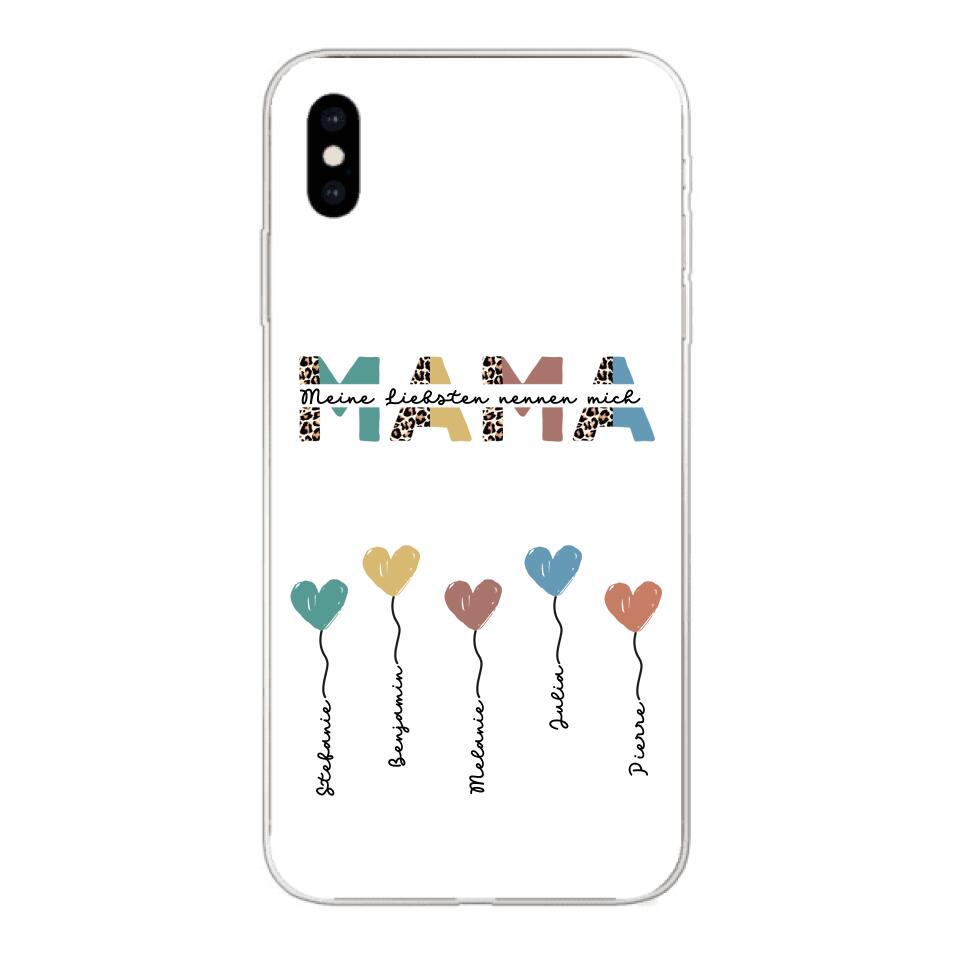 Mama / Oma Herzballons - Personalisierbare Handyhülle