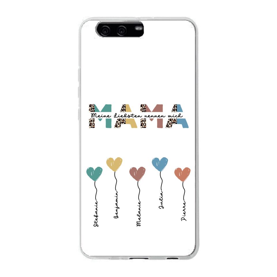 Mama / Oma Herzballons - Personalisierbare Handyhülle