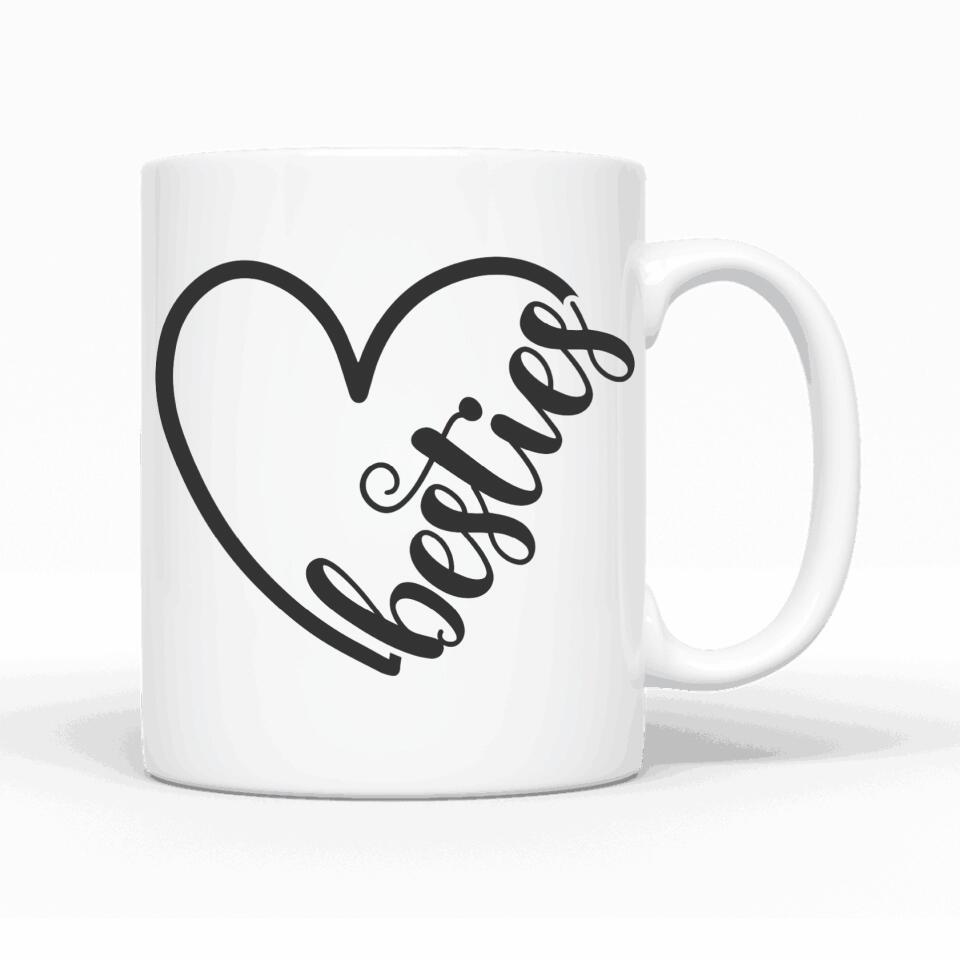 Party Besties mit Herz - Personalisierbare Tasse