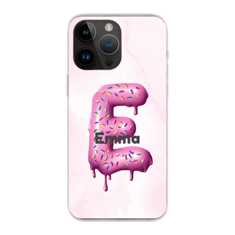 Buchstabe Donut - Personalisierbare Handyhülle
