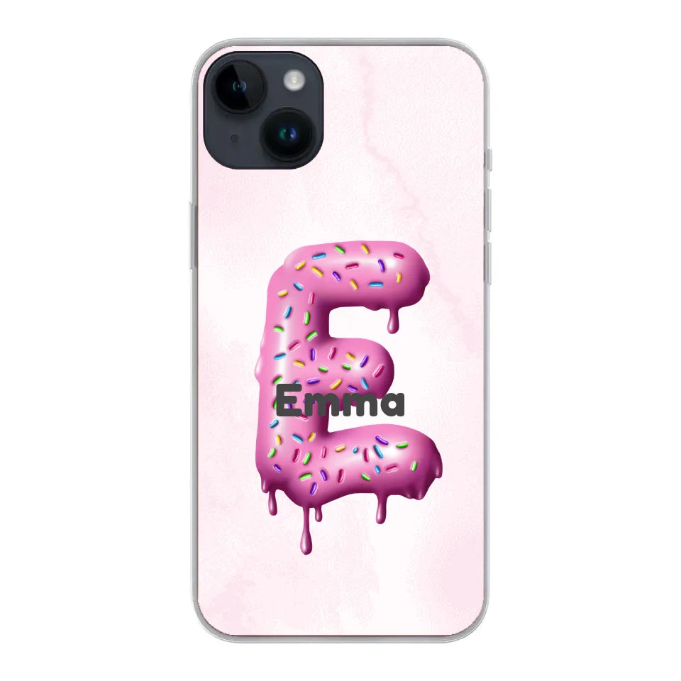 Buchstabe Donut - Personalisierbare Handyhülle