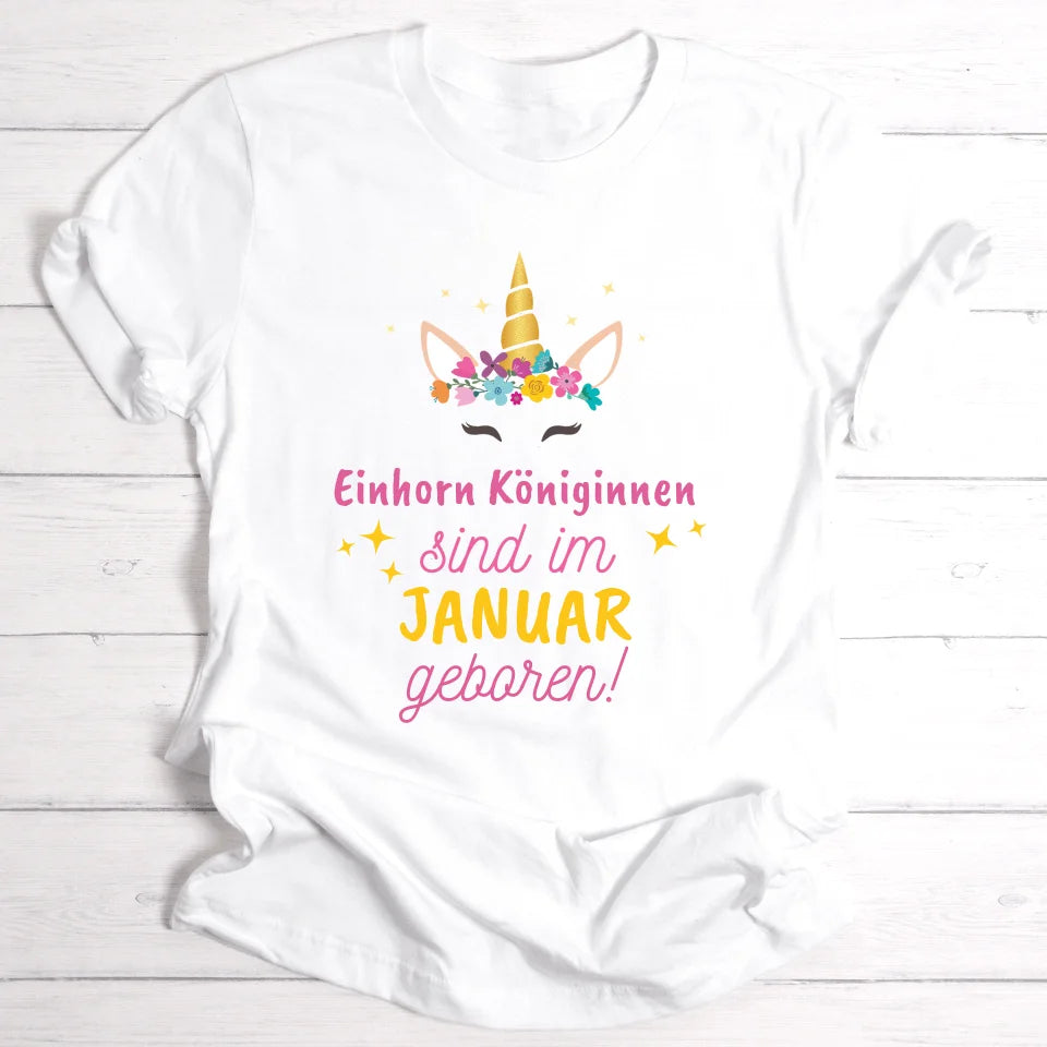 Einhorn Königinnen - Personalisierbares T-Shirt