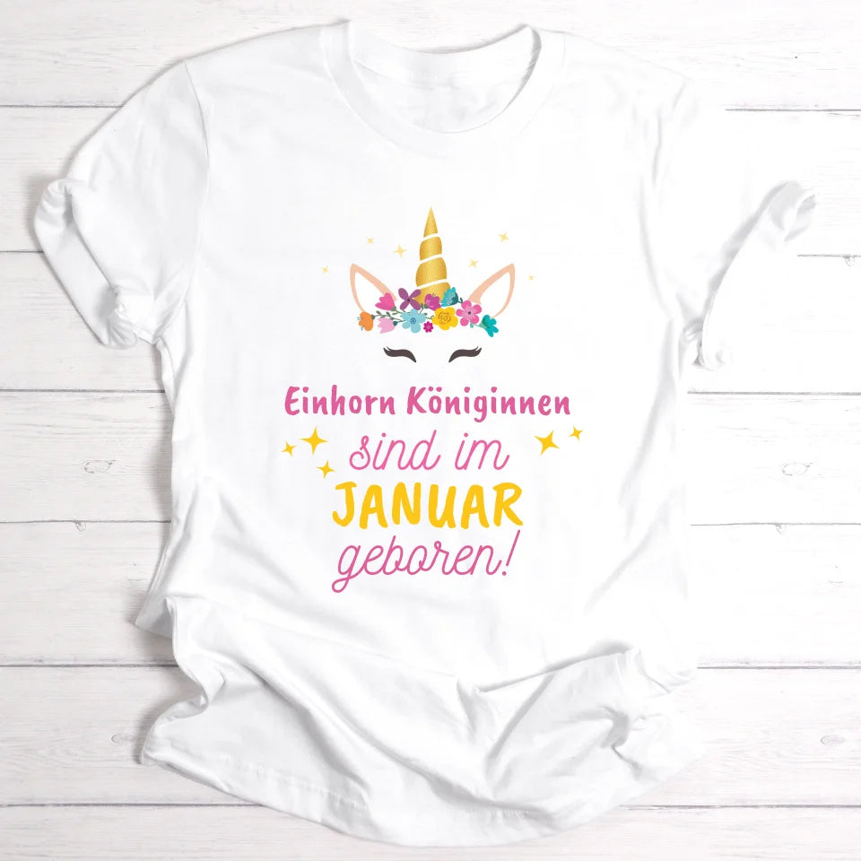 Einhorn Königinnen - Personalisierbares T-Shirt