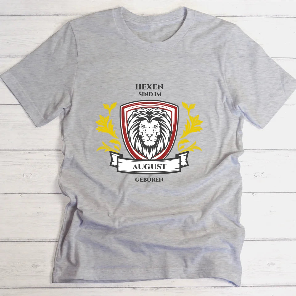 Zauberer / Hexen Geburtsmonat - Personalisierbares T-Shirt (dunkel)