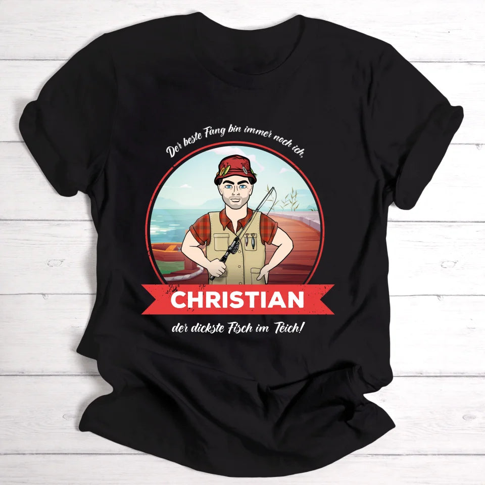 Der beste Angler - Personalisierbares T-Shirt