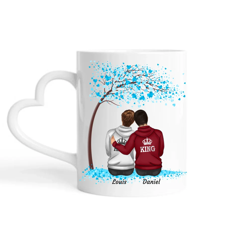 Männer Paar Weihnachten (limitierte Edition) - Personalisierbare Tasse