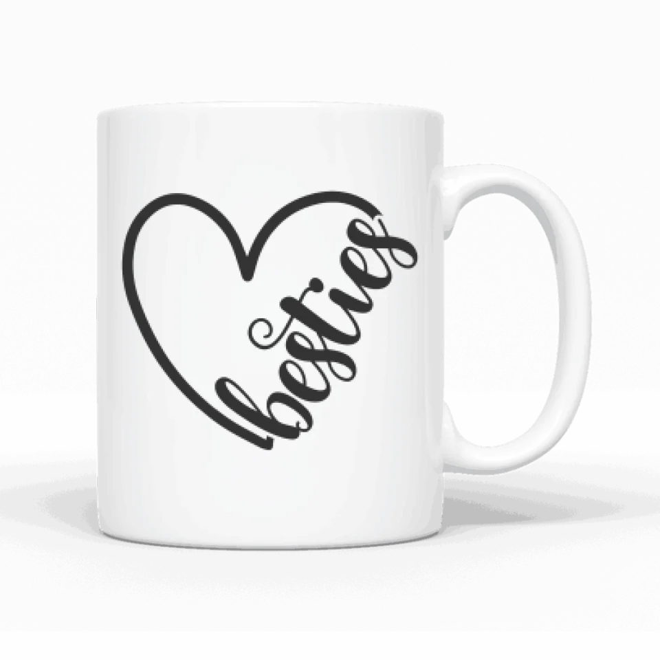 Cozy Besties am Strand - Personalisierbare Tasse