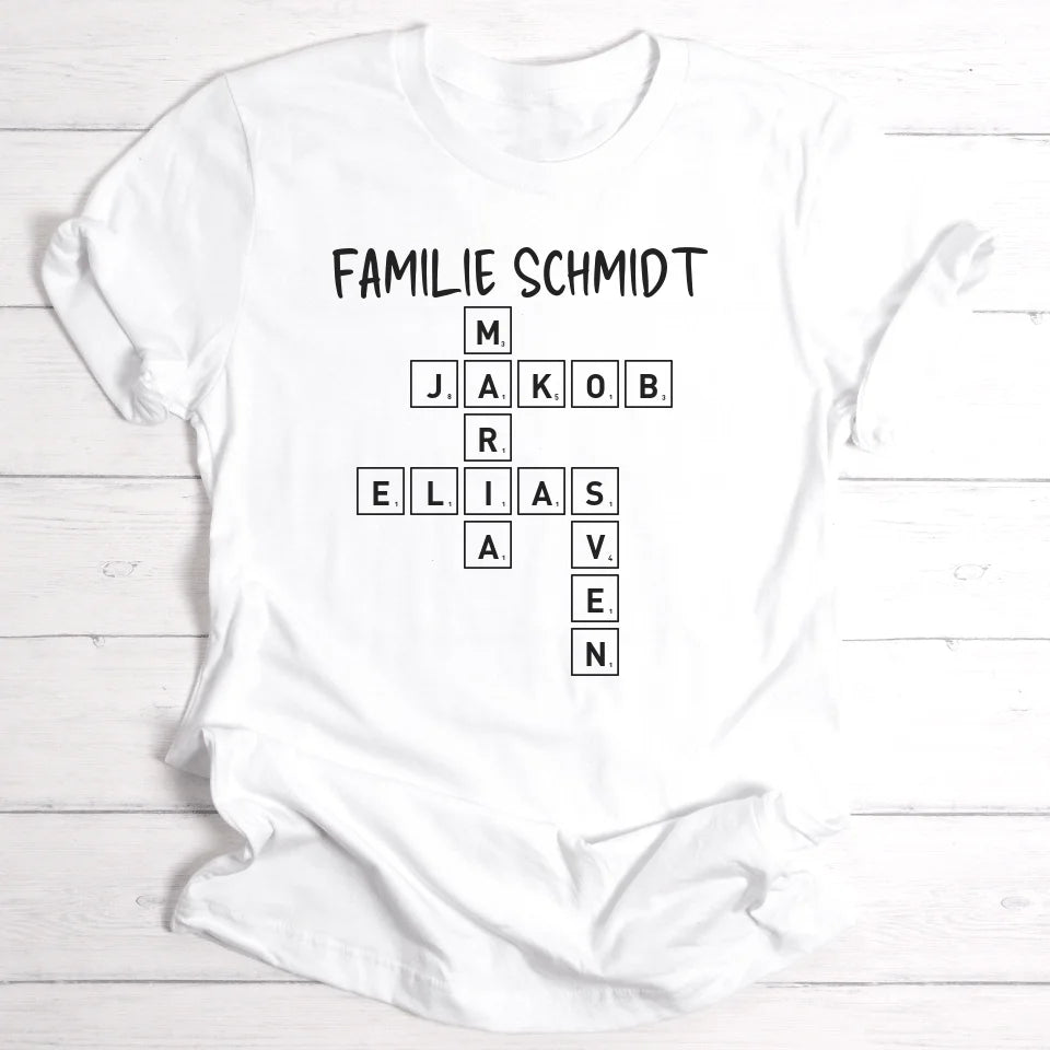 Familie Scrabble- Personalisierbares T-Shirt