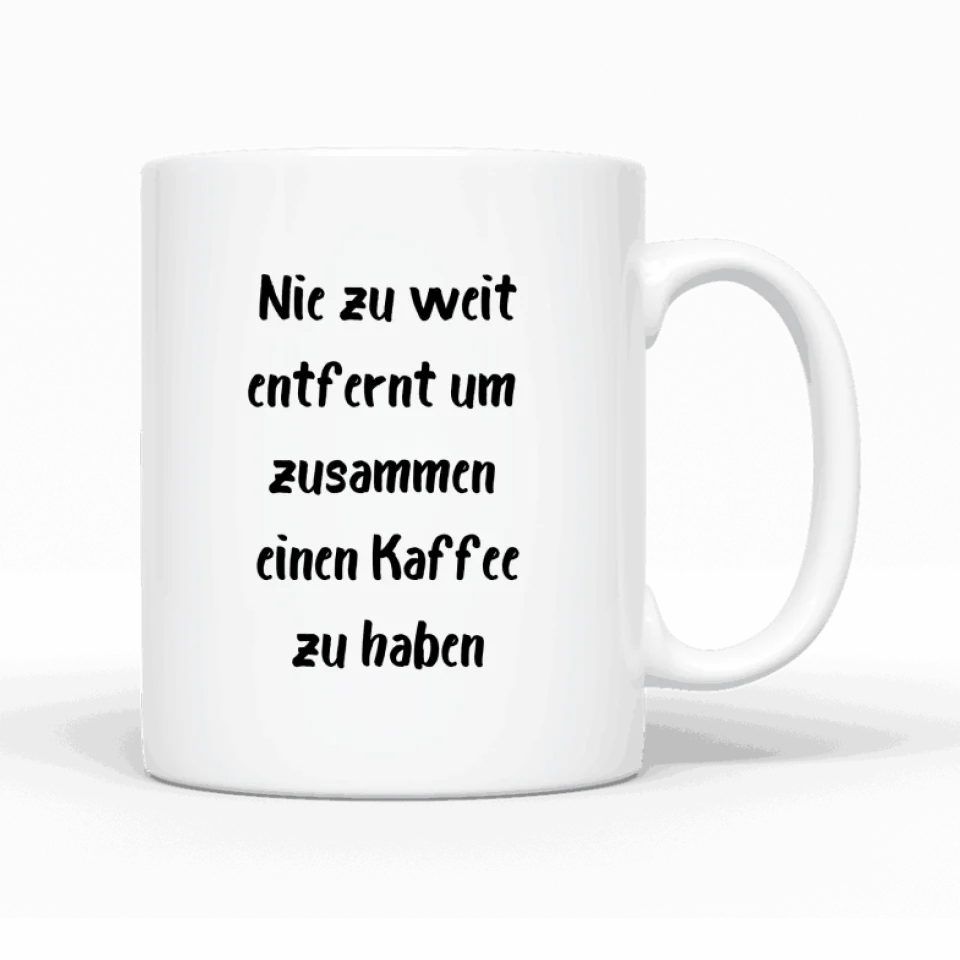 EU Länder Long Distance - Personalisierbare Tasse