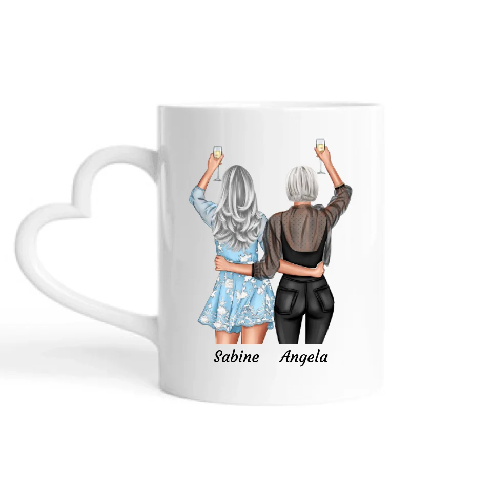 Freunde fürs Leben - Personalisierbare Tasse