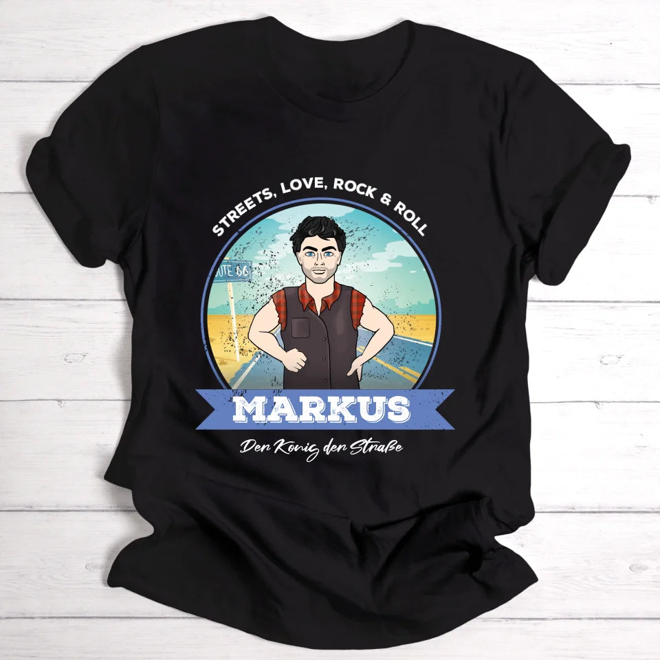 Die Straße ist mein Zuhause für Papa, Opa & Autoliebhaber - Personalisierbares T-Shirt