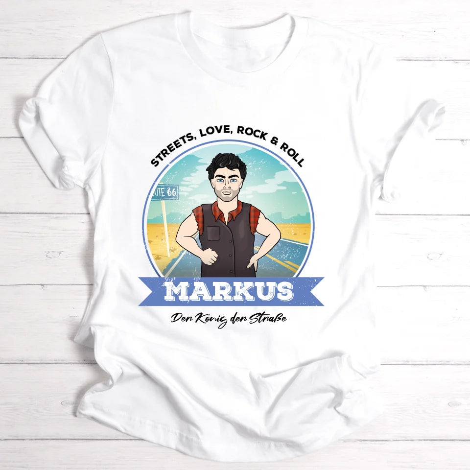 Die Straße ist mein Zuhause für Papa, Opa & Autoliebhaber - Personalisierbares T-Shirt