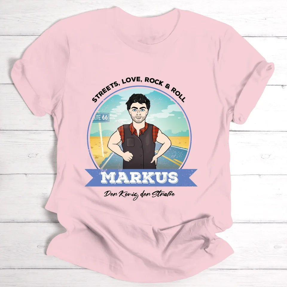 Die Straße ist mein Zuhause für Papa, Opa & Autoliebhaber - Personalisierbares T-Shirt