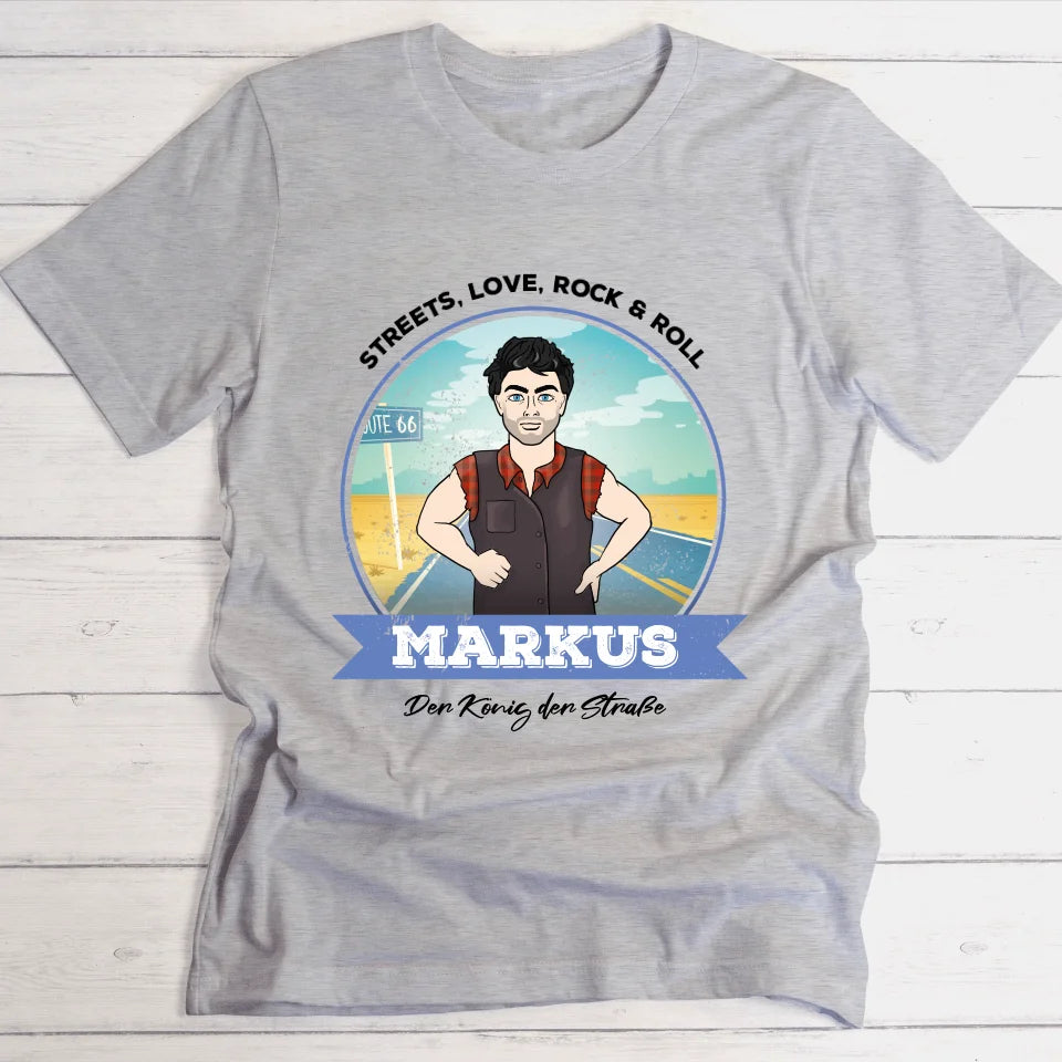 Die Straße ist mein Zuhause für Papa, Opa & Autoliebhaber - Personalisierbares T-Shirt