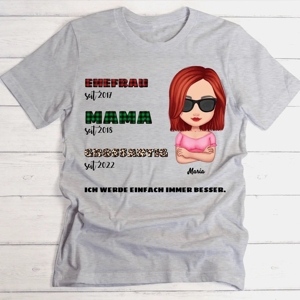 Großartige Mama / Oma - Personalisierbares T-Shirt