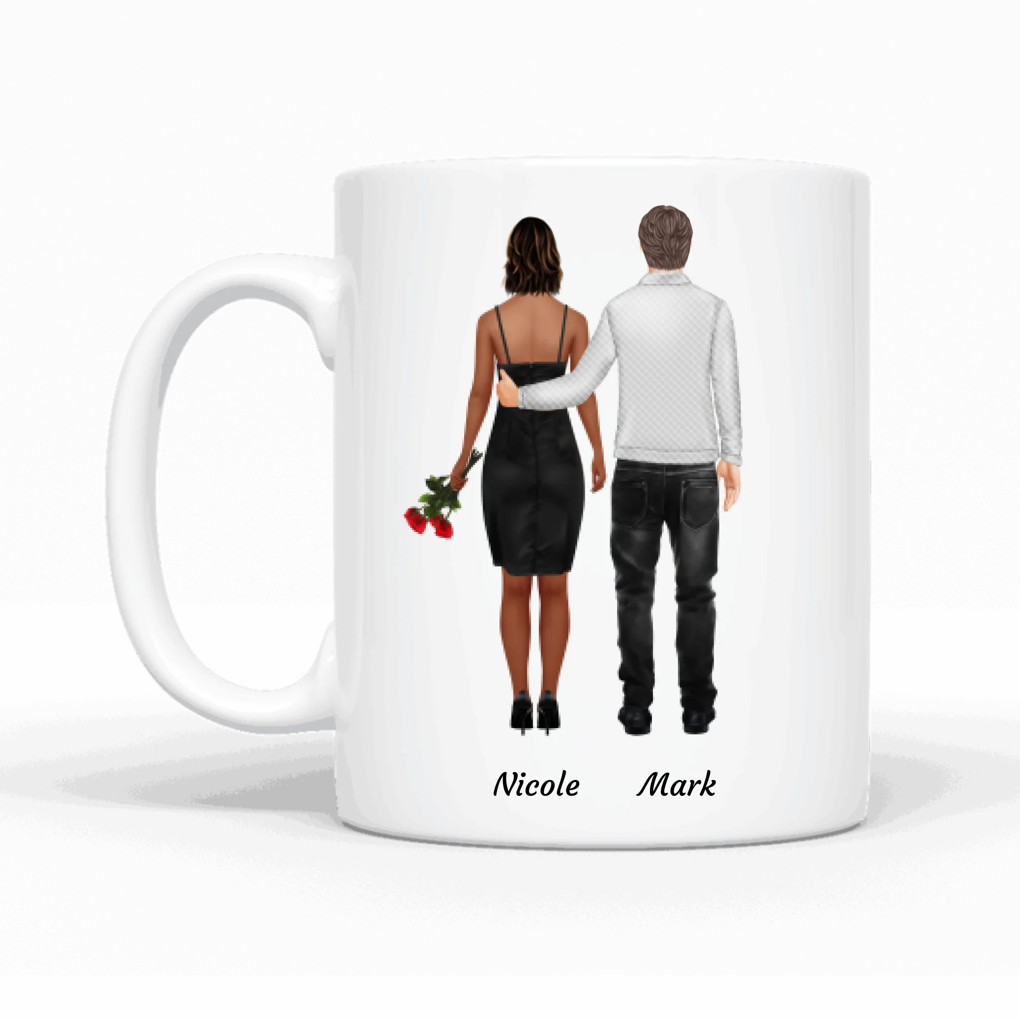 festliches Paar - Personalisierbare Tasse