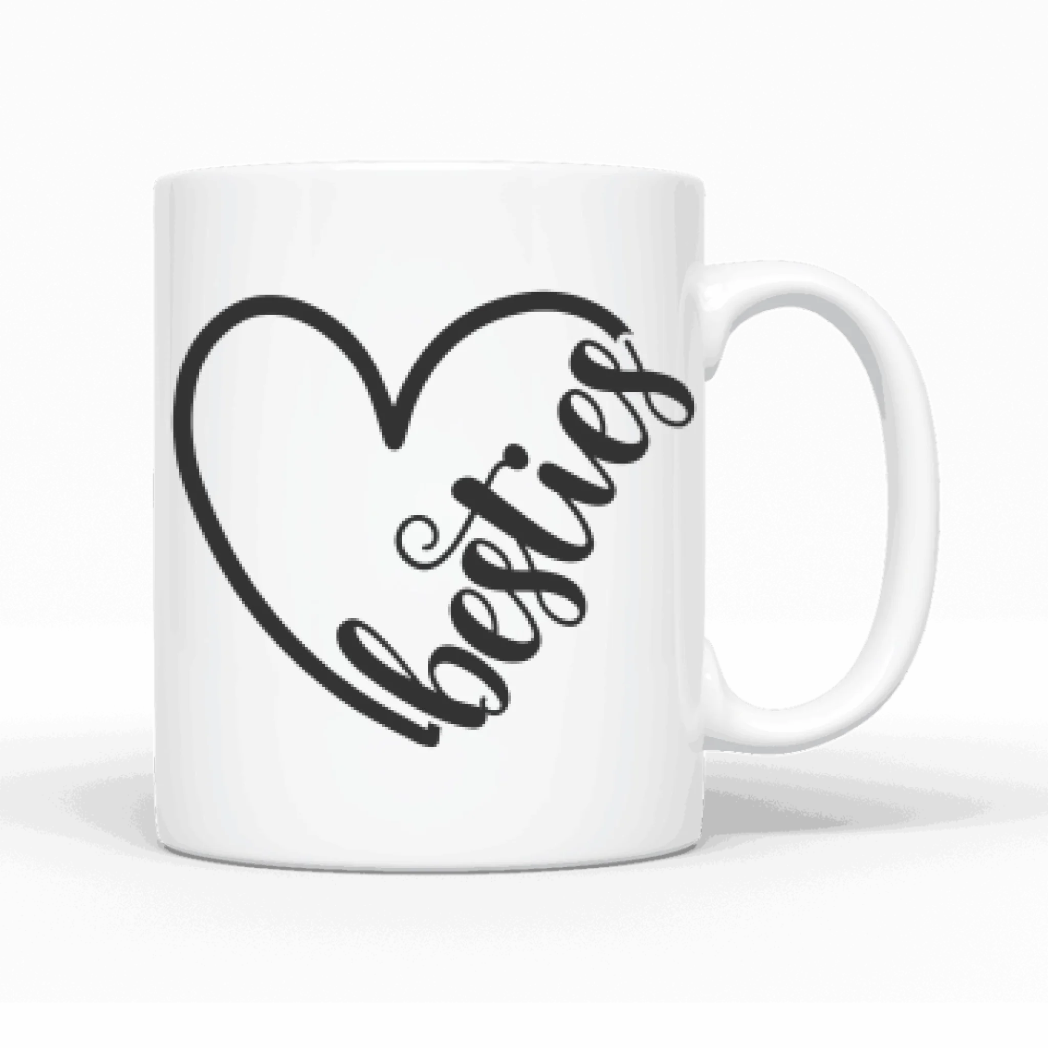 Sitzende Freundinnen - Personalisierbare Tasse