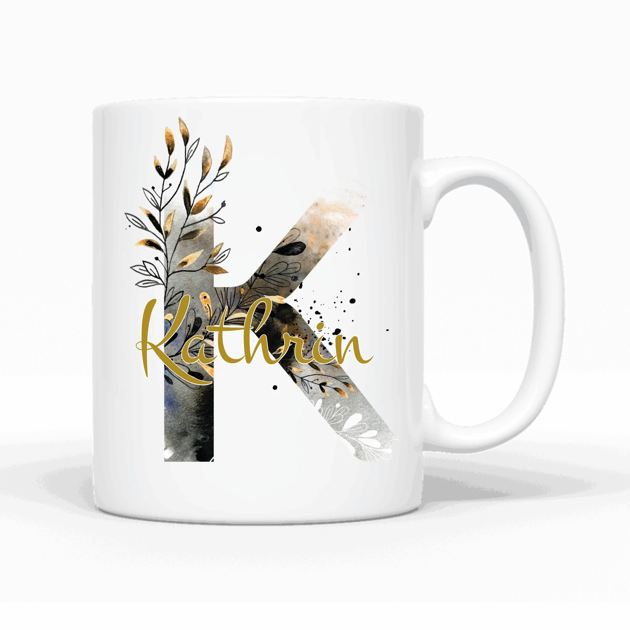 Design Edition schwarz transparent (beidseitig) - Personalisierbare Tasse