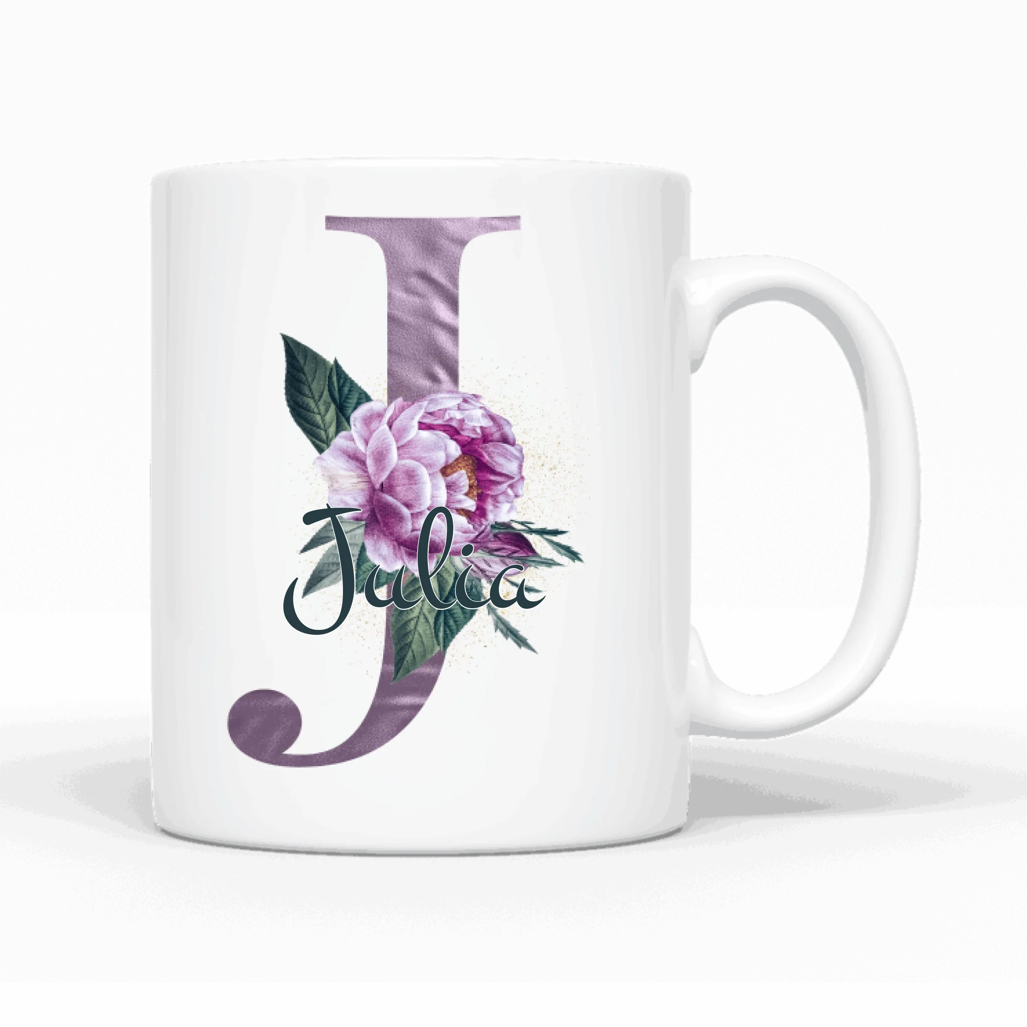 Namenstasse Design Edition lila (beidseitig) - Personalisierbare Tasse