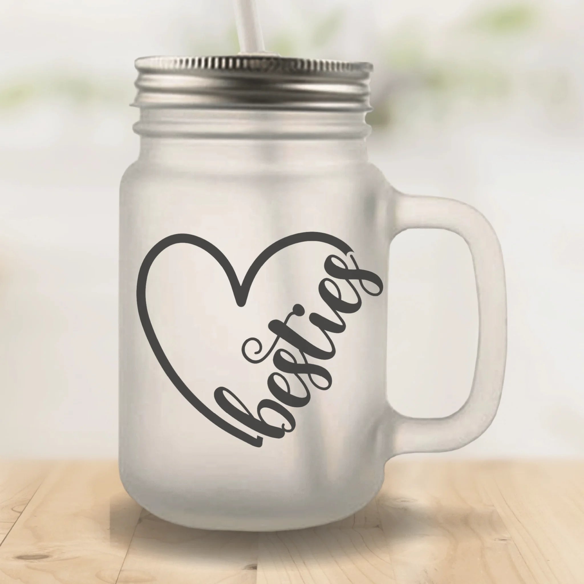 Peace Besties - Personalisierbares Henkelglas (kein Set)