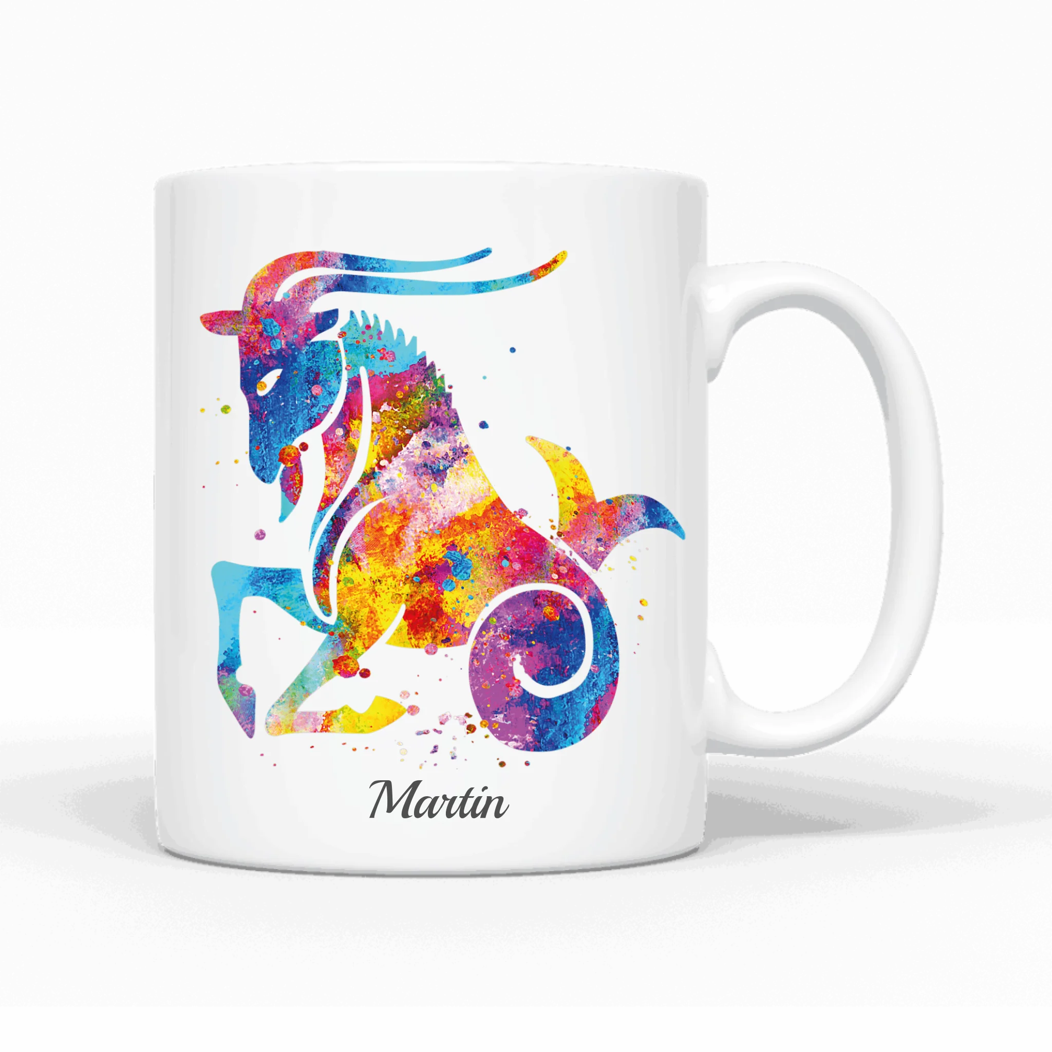Sternzeichen bunt - Personalisierbare Tasse
