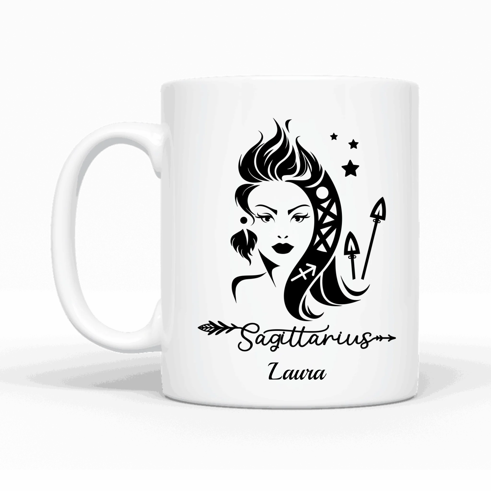 Sternzeichen Gesichter - Personalisierbare Tasse