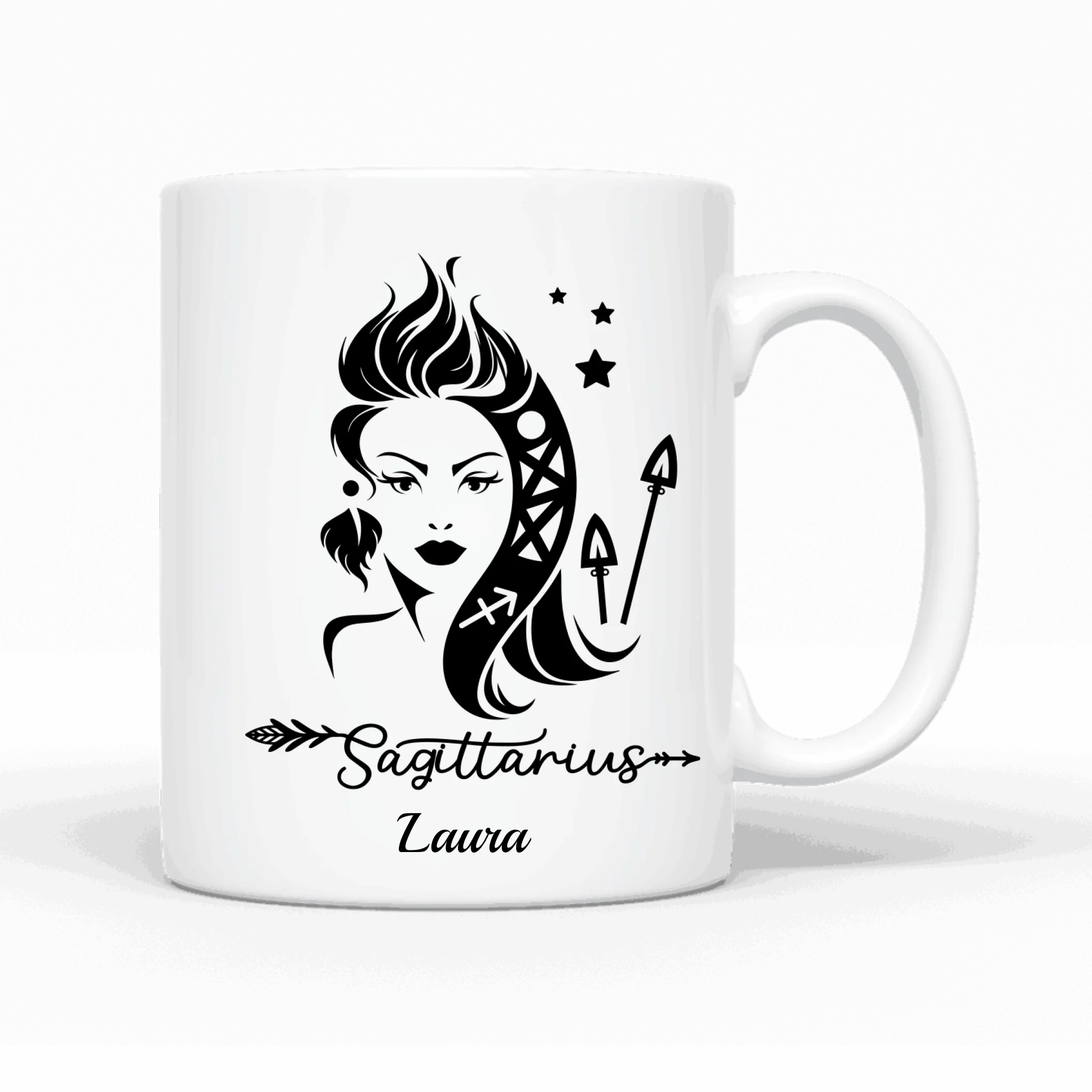 Sternzeichen Gesichter - Personalisierbare Tasse