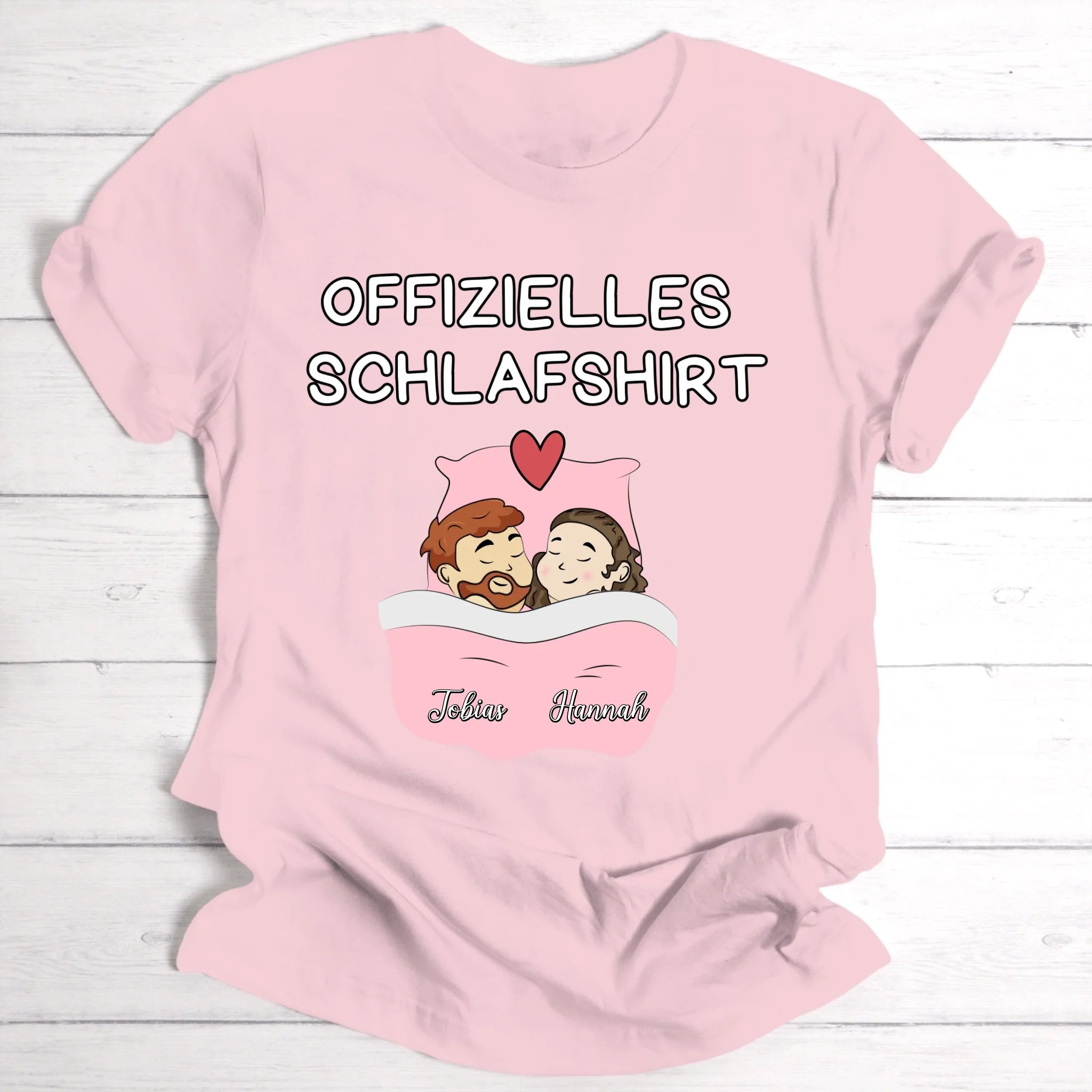 Offizielles Schlafshirt für Paare - Personalisierbares T-Shirt