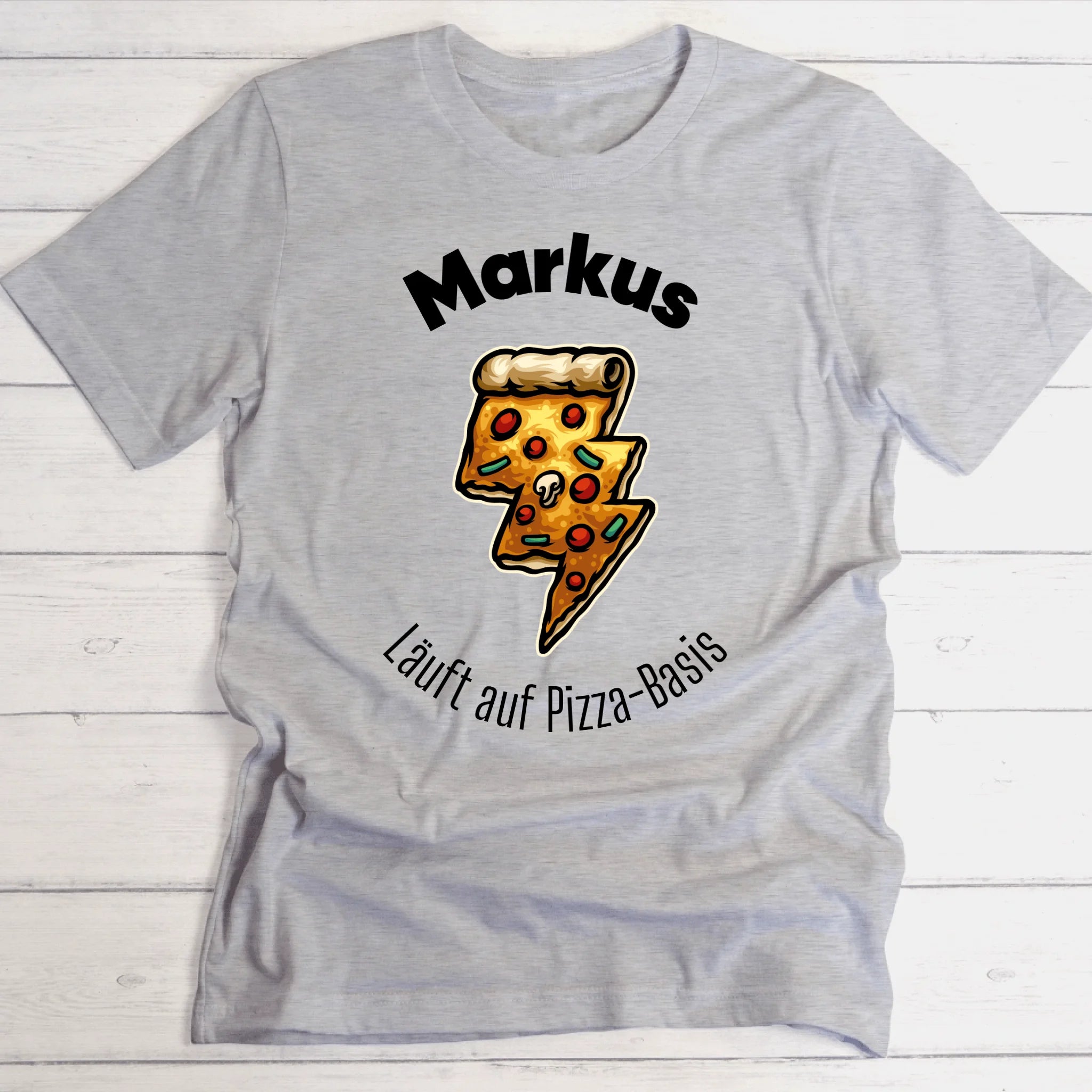 Pizza-Energie/Essen - Personalisierbares T-Shirt