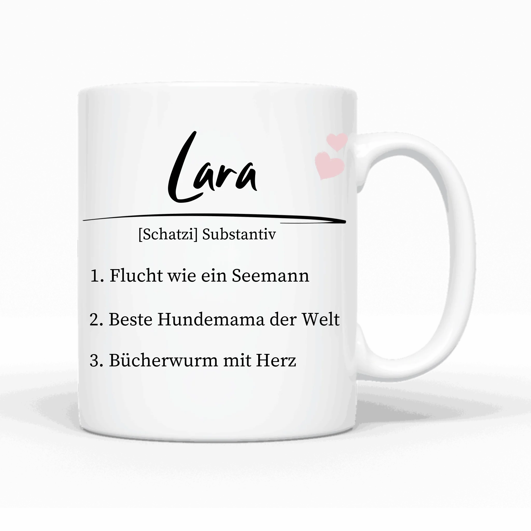 Definition einer geliebten Person für Mama, Papa, Sohn, Tochter, Paare, Freundin, Schwester, Oma & Opa - Personalisierbare Tasse