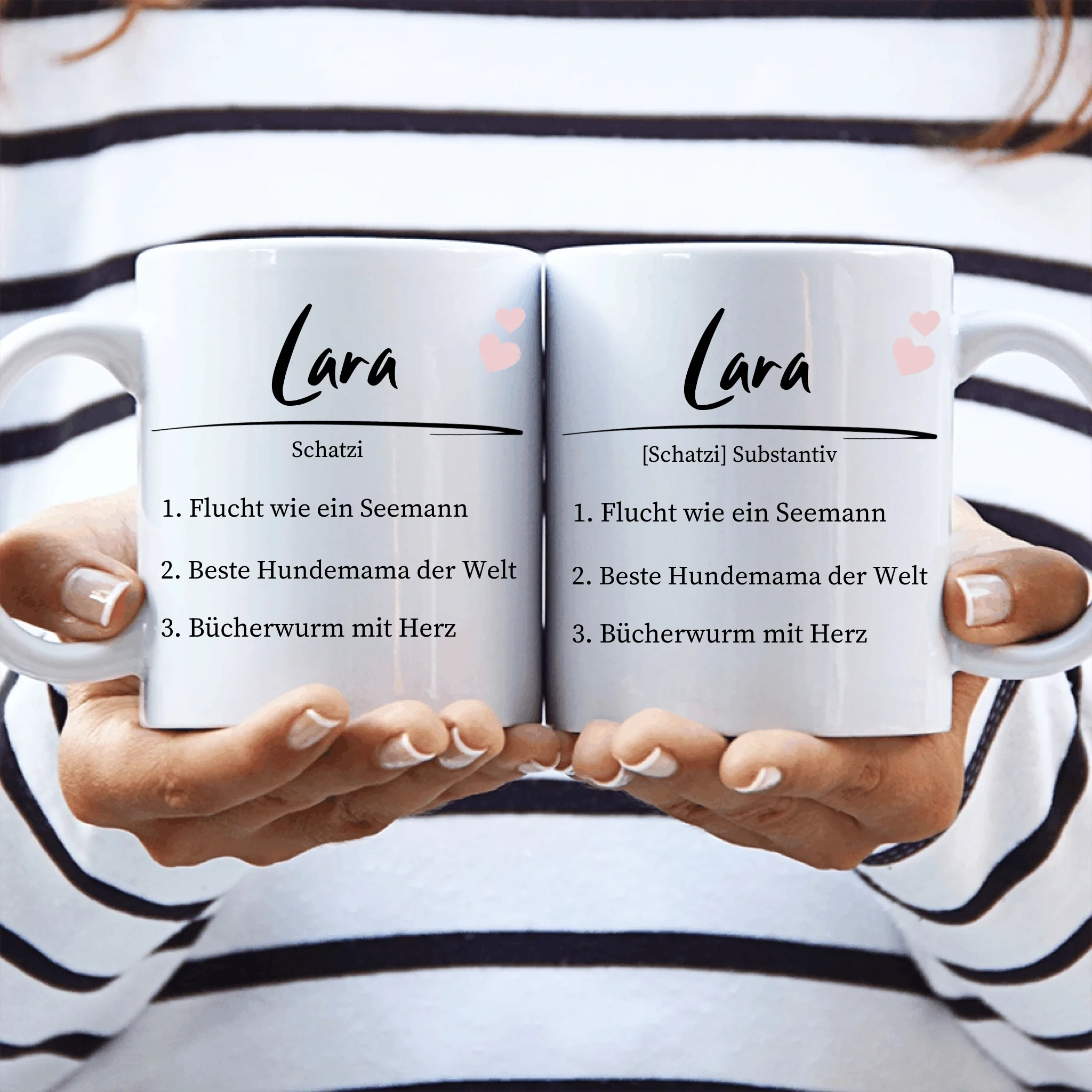 Definition einer geliebten Person für Mama, Papa, Sohn, Tochter, Paare, Freundin, Schwester, Oma & Opa - Personalisierbare Tasse