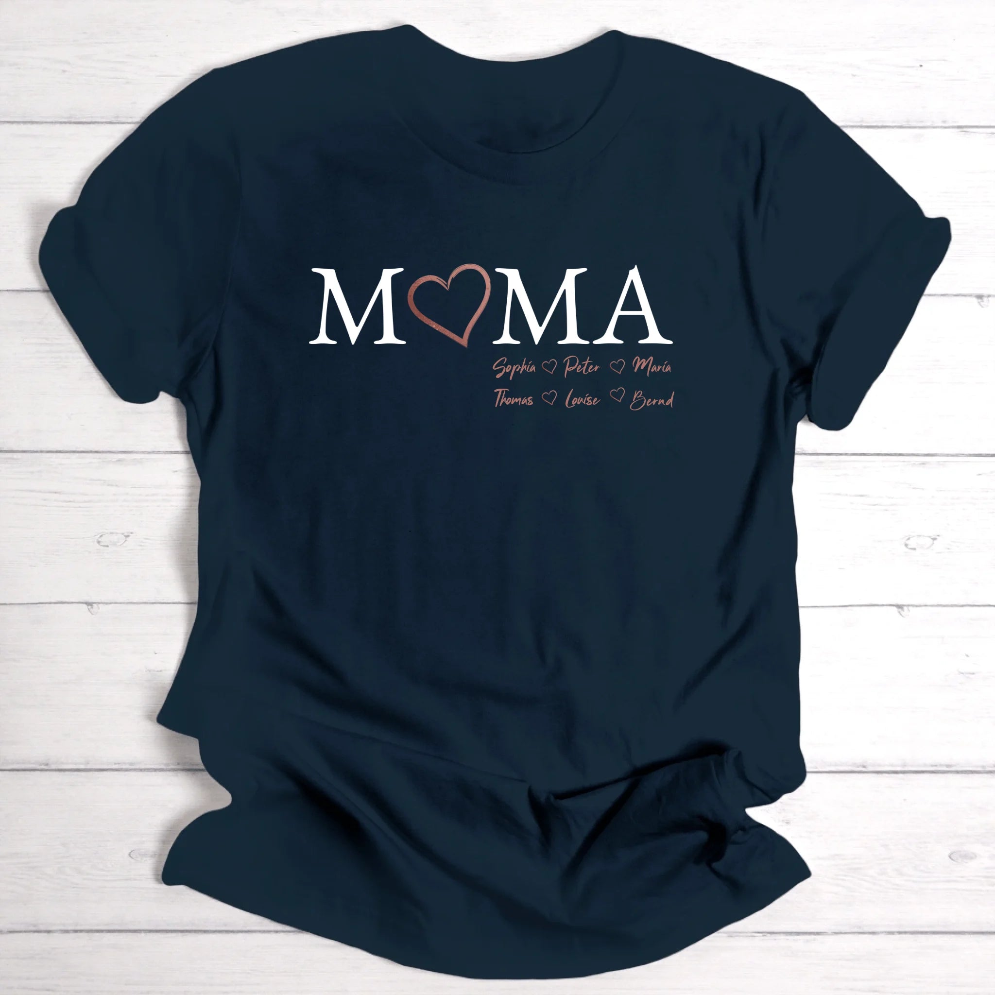 Mama mit Kindernamen - Personalisierbares T-Shirt