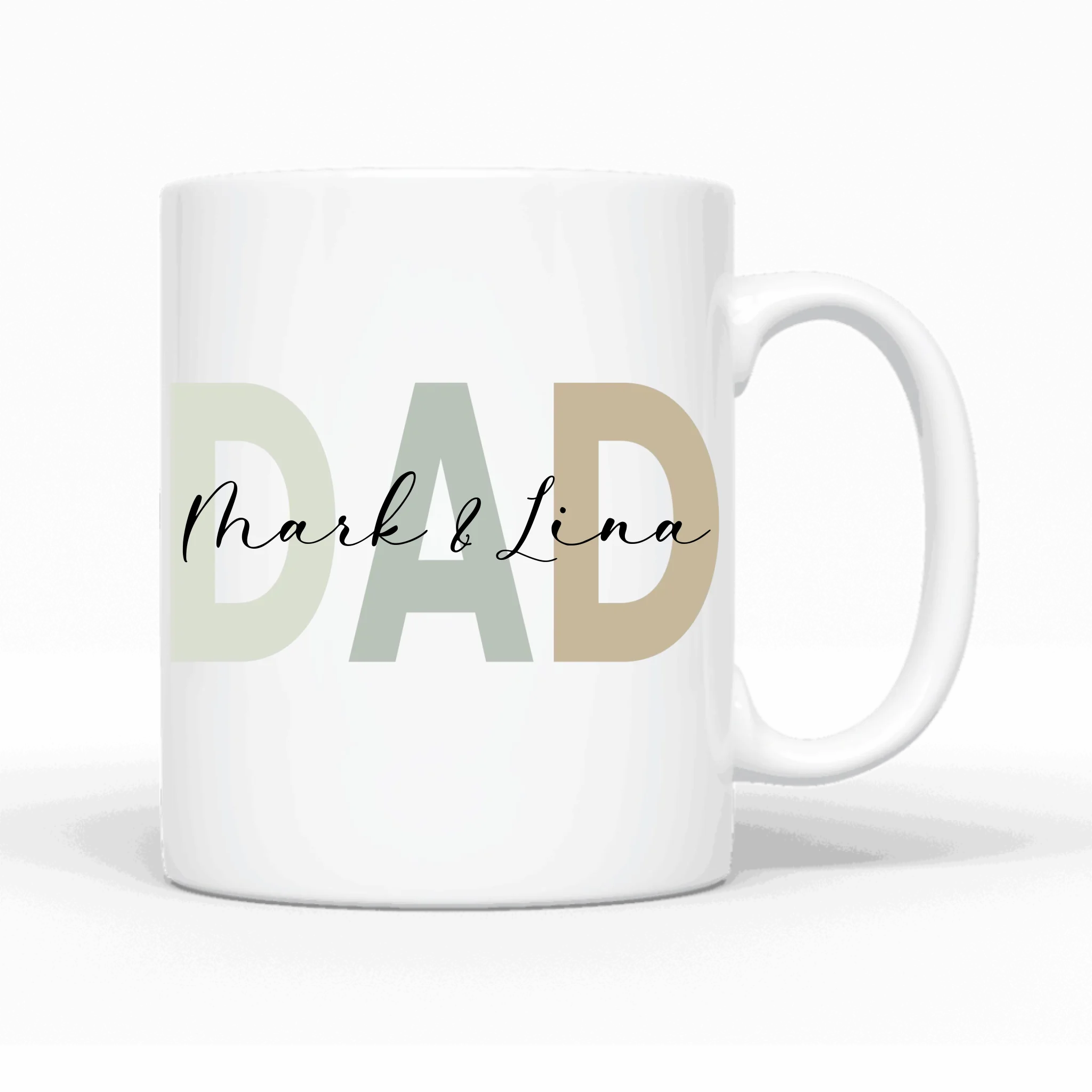Dad | Papa | Opa | mit Namen | Geschenk für den Vatertag - Personalisierbare Tasse