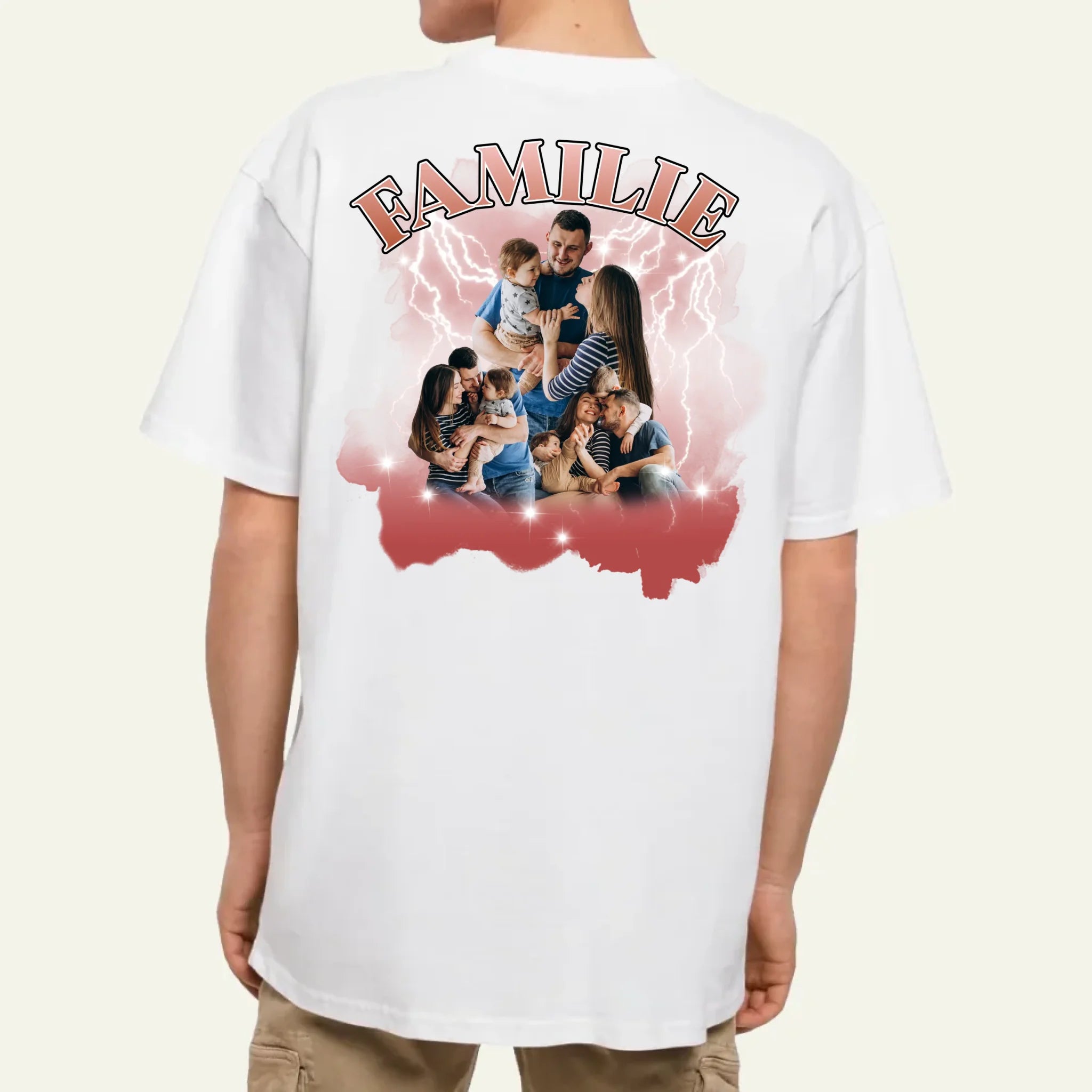 Oversize Backprint weiße Mockups