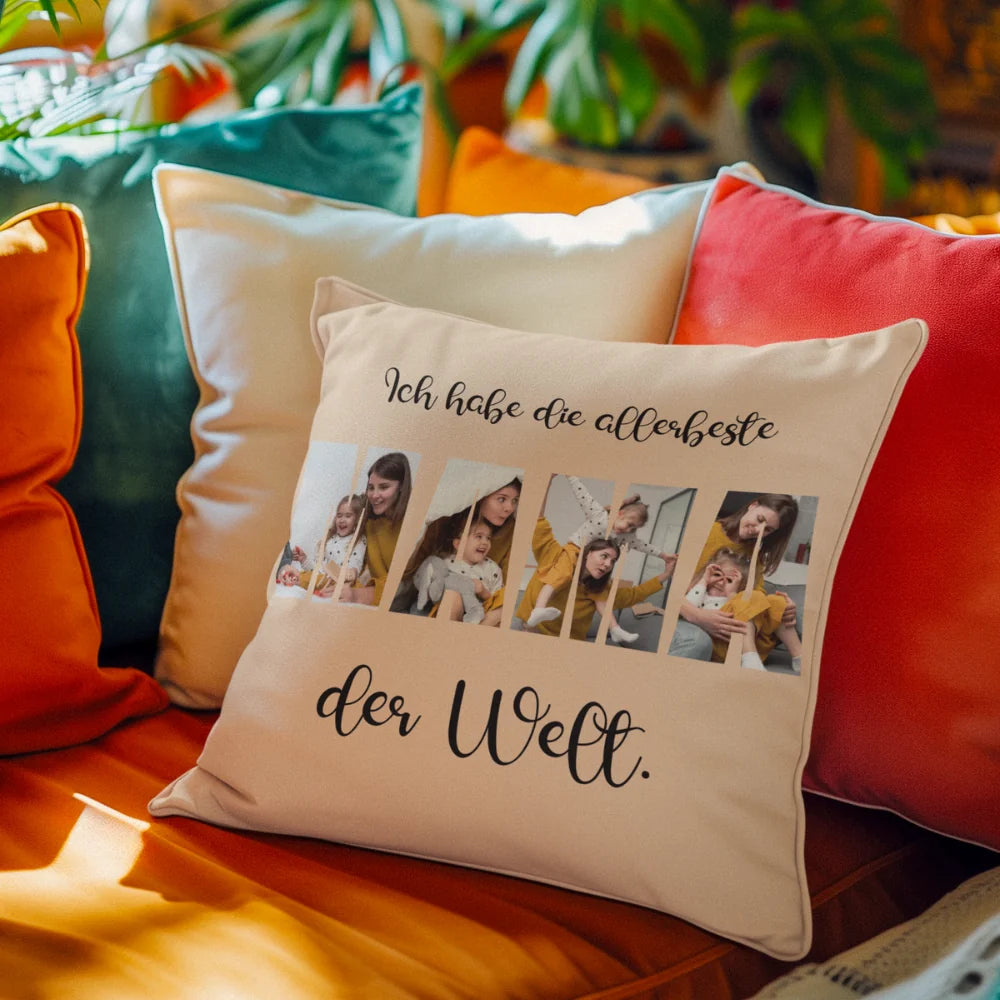 Für die beste Oma/ Mama der Welt - Personalisierbares Kissen