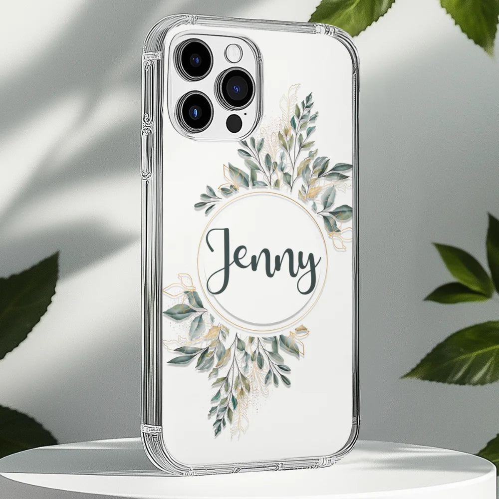 Natur Aquarell Pflanzen für Paare, Freundin, Mama, Oma & Tante - Personalisierbare Handyhülle