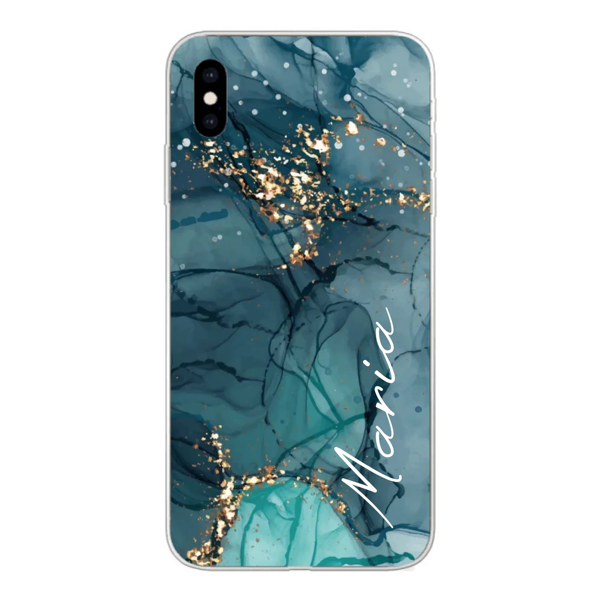 Edler Aquarell Marmor Look für Paare, Freundin, Mama, Oma & Tante - Personalisierbare Handyhülle