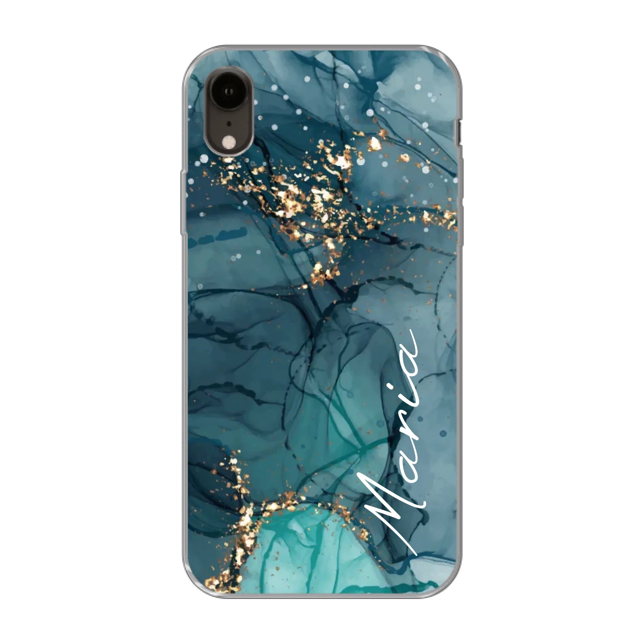 Edler Aquarell Marmor Look für Paare, Freundin, Mama, Oma & Tante - Personalisierbare Handyhülle