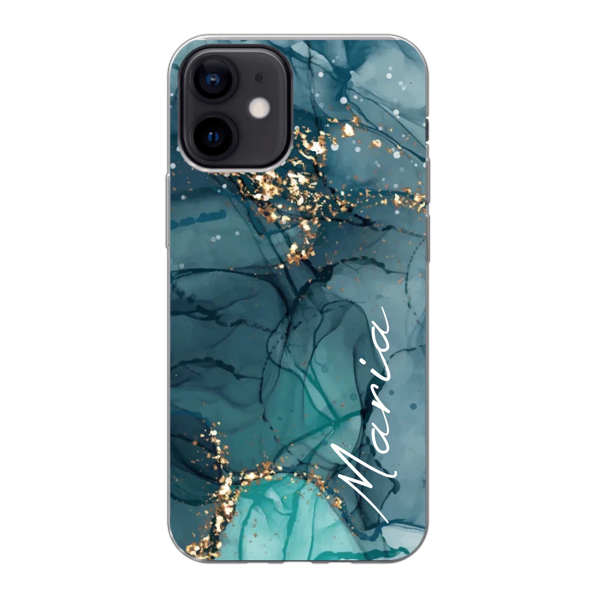 Edler Aquarell Marmor Look für Paare, Freundin, Mama, Oma & Tante - Personalisierbare Handyhülle