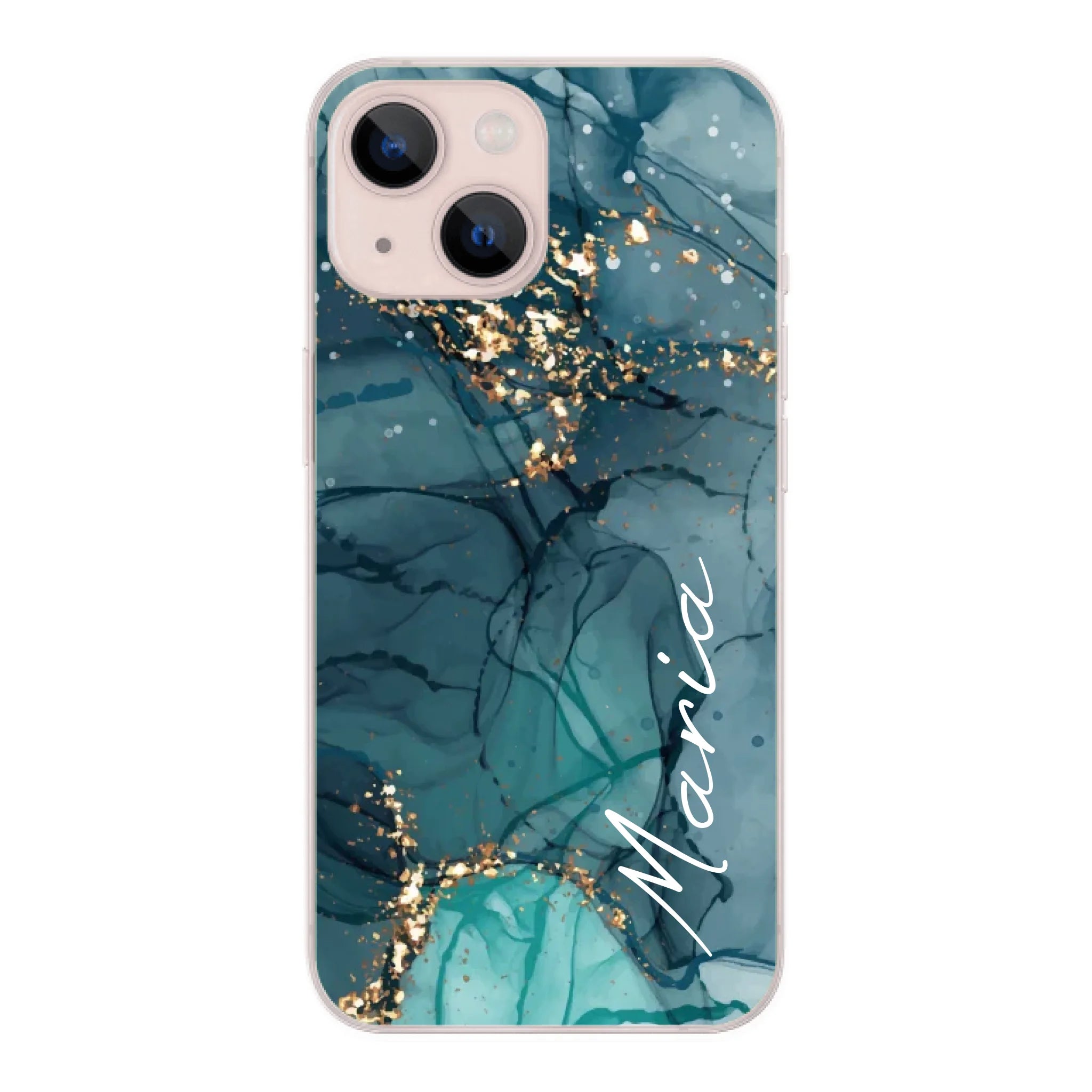 Edler Aquarell Marmor Look für Paare, Freundin, Mama, Oma & Tante - Personalisierbare Handyhülle