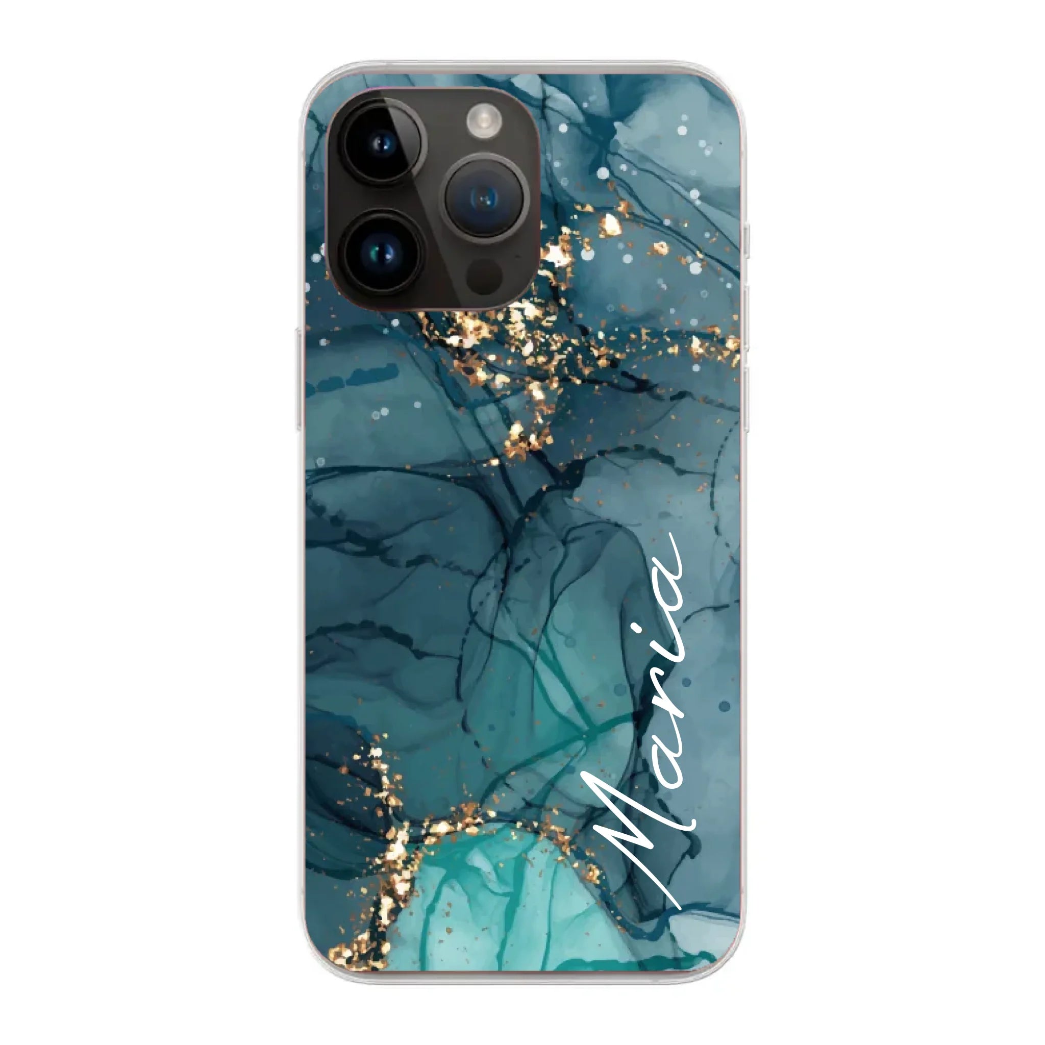 Edler Aquarell Marmor Look für Paare, Freundin, Mama, Oma & Tante - Personalisierbare Handyhülle