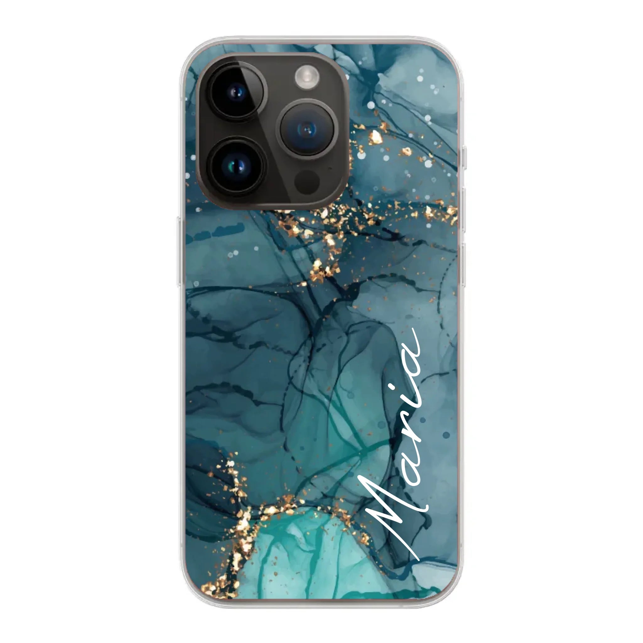 Edler Aquarell Marmor Look für Paare, Freundin, Mama, Oma & Tante - Personalisierbare Handyhülle
