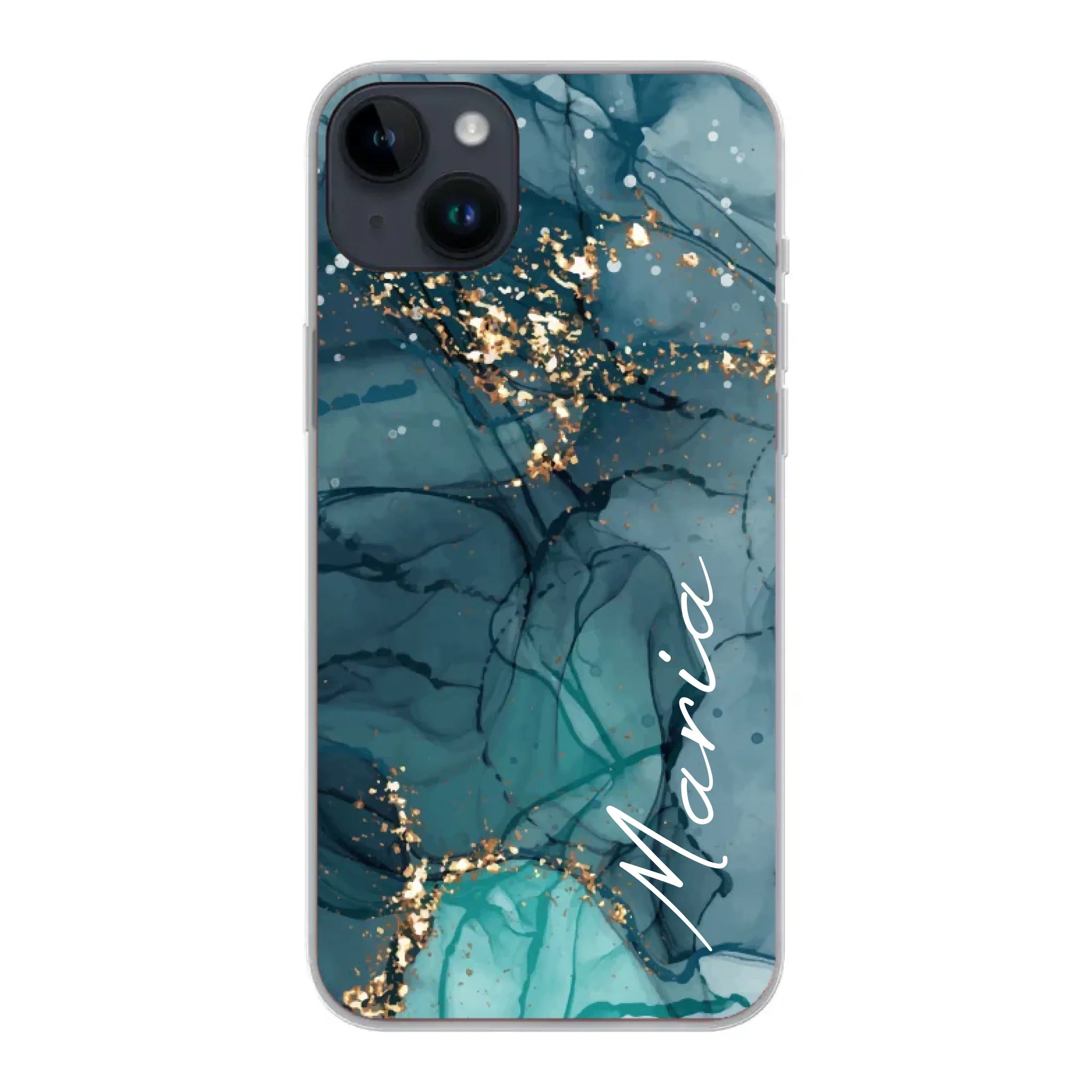 Edler Aquarell Marmor Look für Paare, Freundin, Mama, Oma & Tante - Personalisierbare Handyhülle