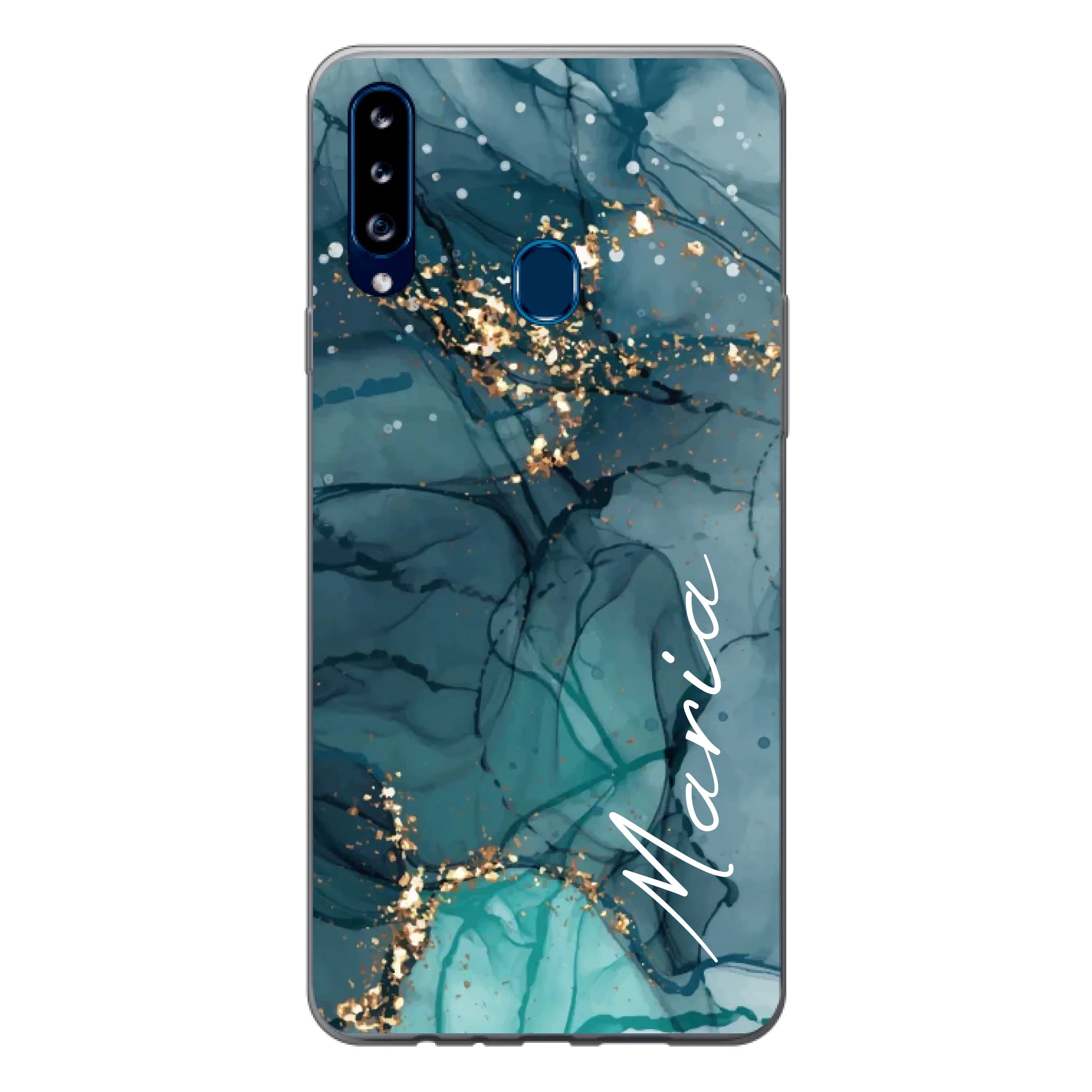 Edler Aquarell Marmor Look für Paare, Freundin, Mama, Oma & Tante - Personalisierbare Handyhülle