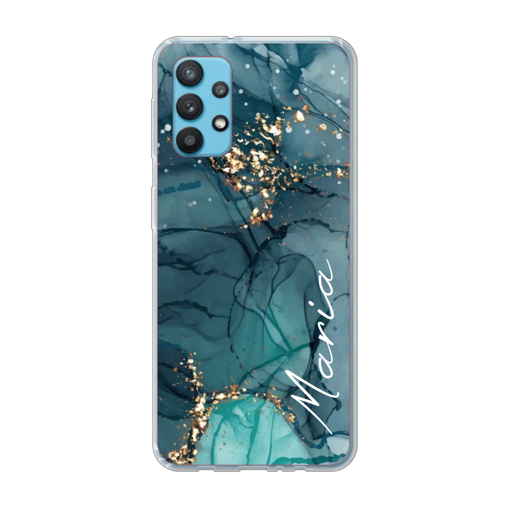 Edler Aquarell Marmor Look für Paare, Freundin, Mama, Oma & Tante - Personalisierbare Handyhülle