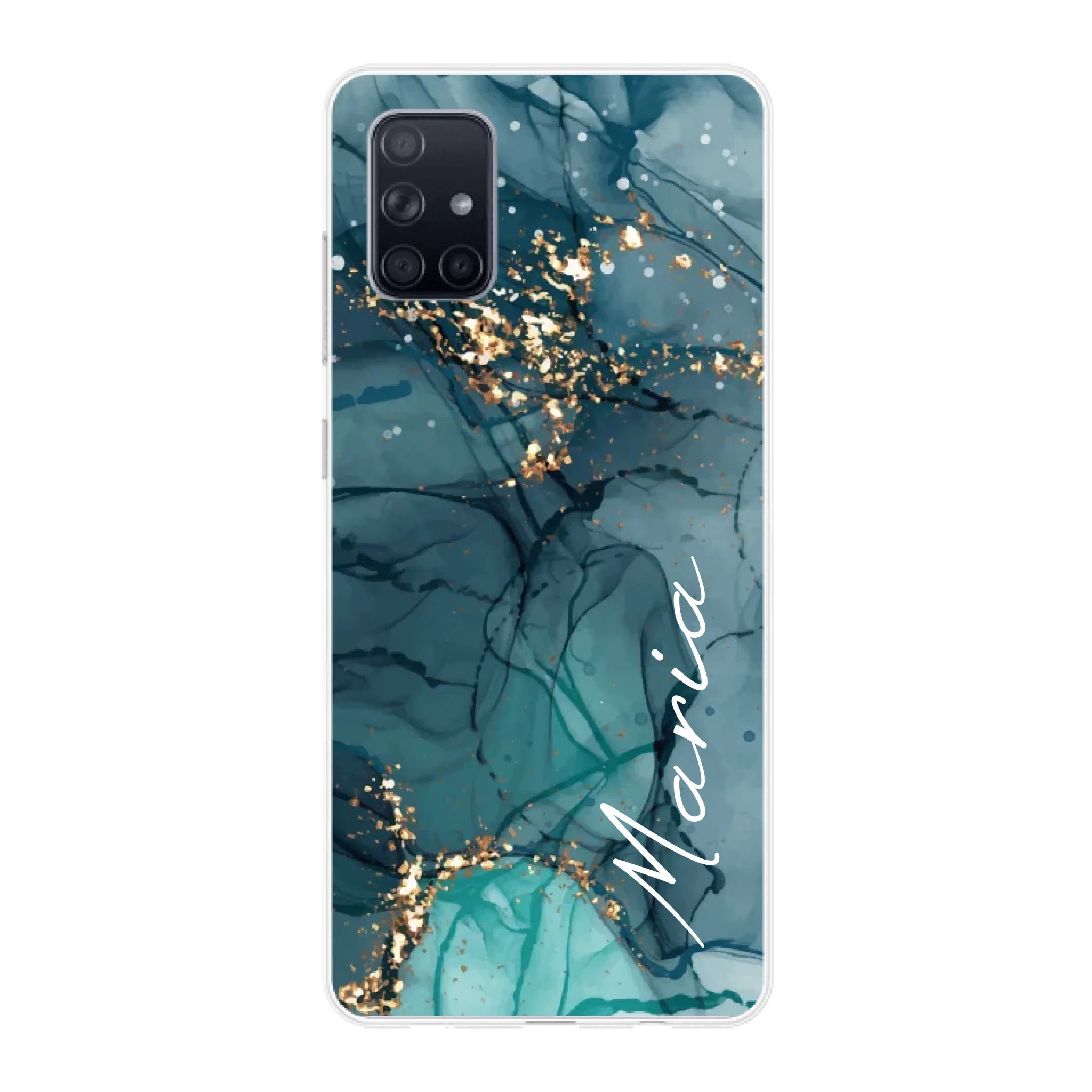 Edler Aquarell Marmor Look für Paare, Freundin, Mama, Oma & Tante - Personalisierbare Handyhülle