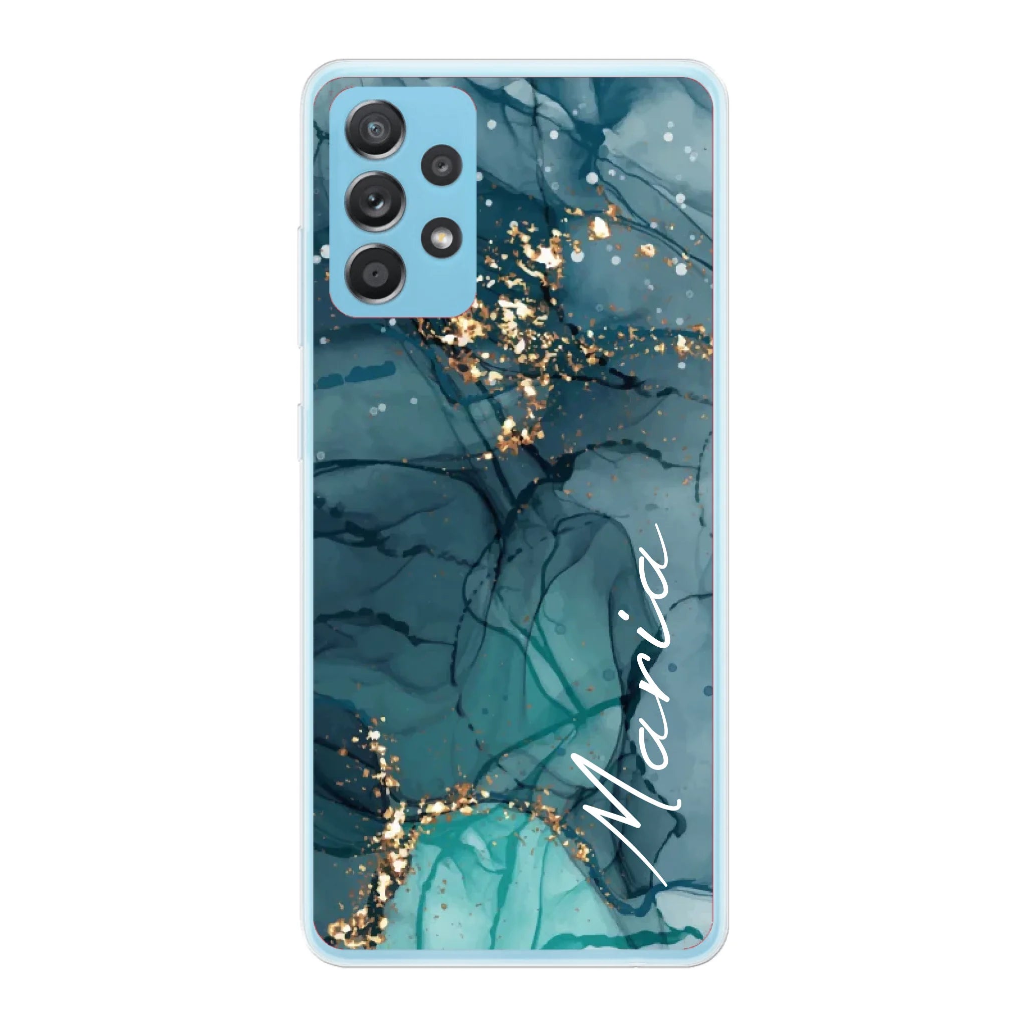 Edler Aquarell Marmor Look für Paare, Freundin, Mama, Oma & Tante - Personalisierbare Handyhülle